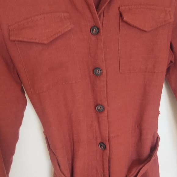 Rust Button-Up Jumpsuit - Picture 5 of 10